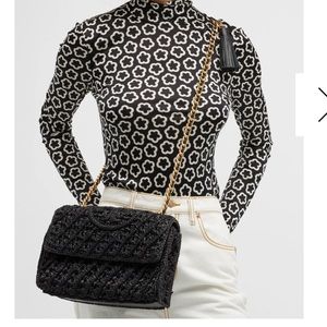 Tory Burch
Fleming Convertible Logo Straw Shoulder Bag